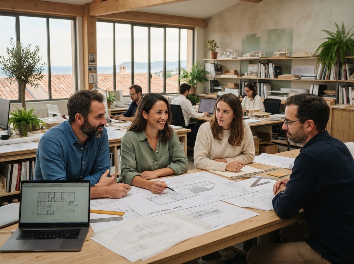 Lamparo — professionnel observant calmement un espace de travail épuré